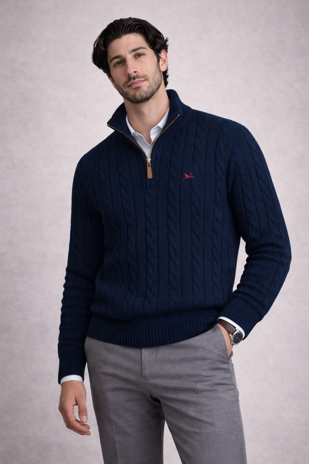 Nur Navy Quarter Zip