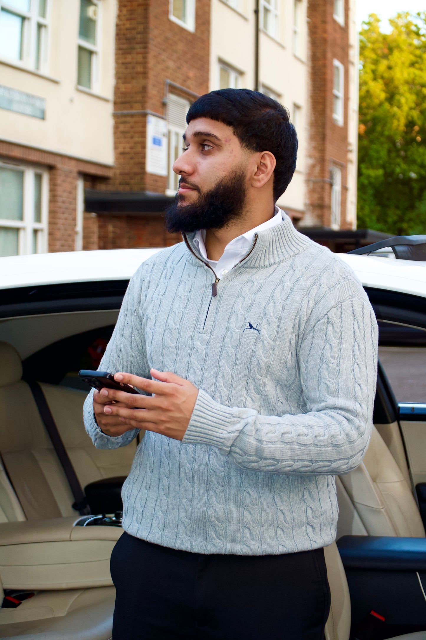 Nur Grey Quarter Zip