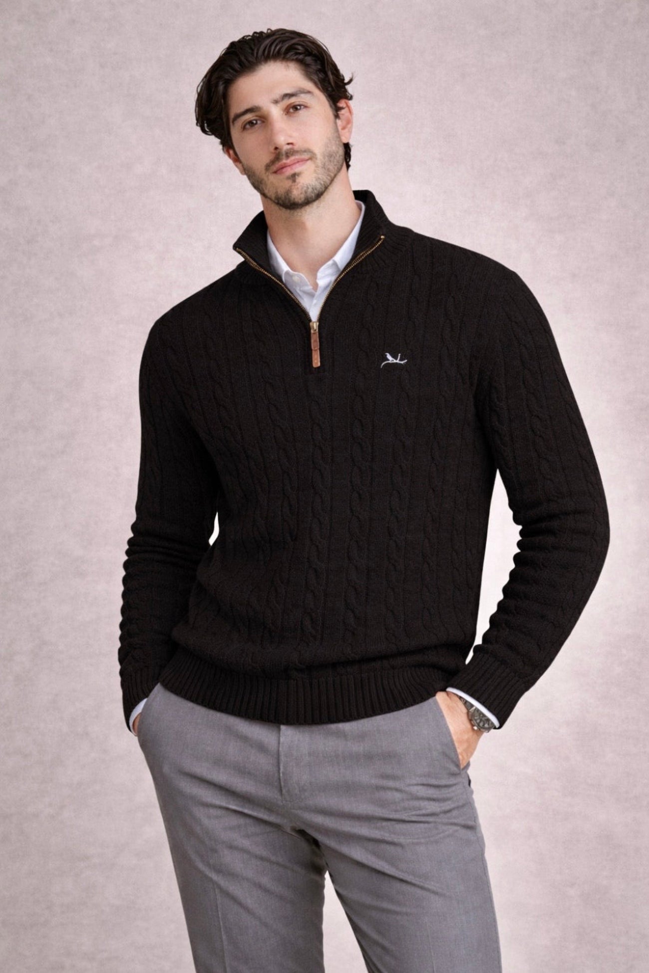 Nur Black Quarter Zip